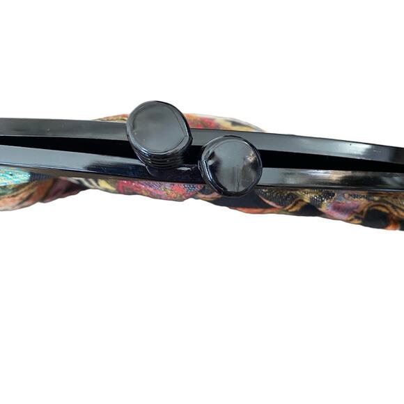 Vintage Mod Depositato Bobelin Tapestry Metallic Clutch Bag Purse Made In Italy - Picture 4 of 11